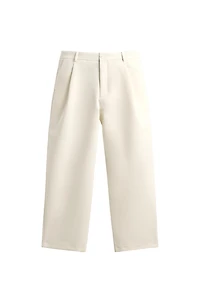 PANTALON RELAXED FIT À PLIS