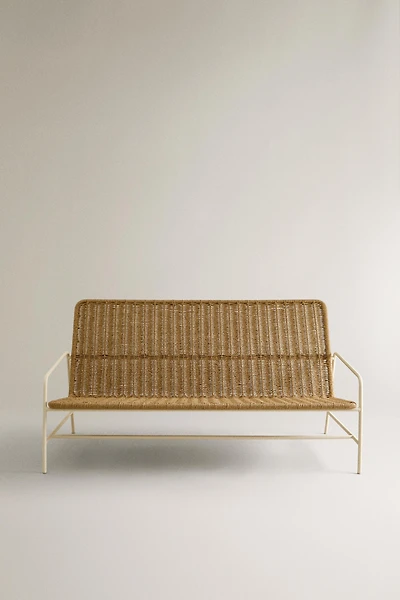 BANQUETTE EXTÉRIEURE DOSSIER TRESSÉ