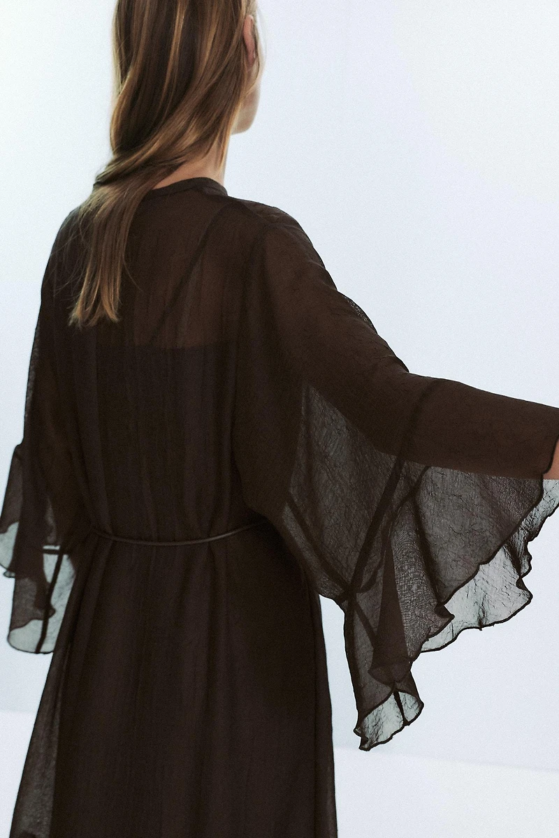 BELTED CAFTAN DRESS