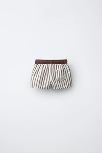 1-6 YEARS/ STRIPED SWIM SHORTS