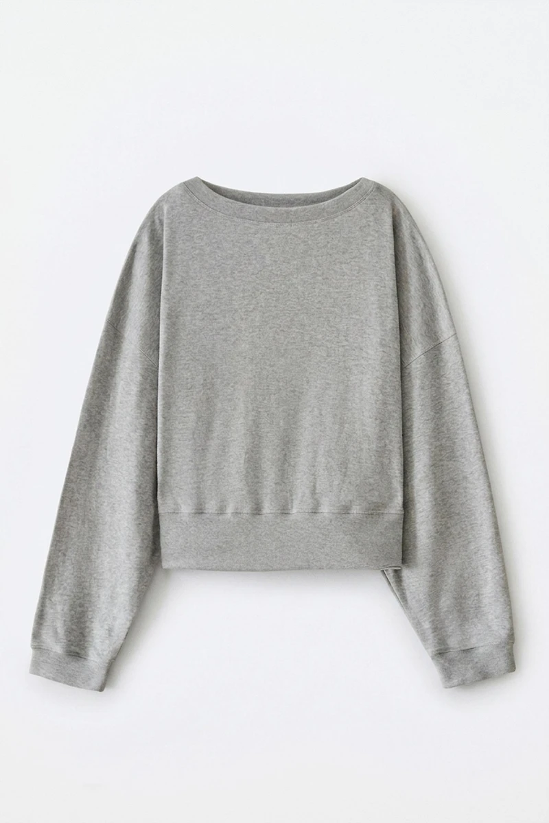 COTTON COLLAR SWEATSHIRT