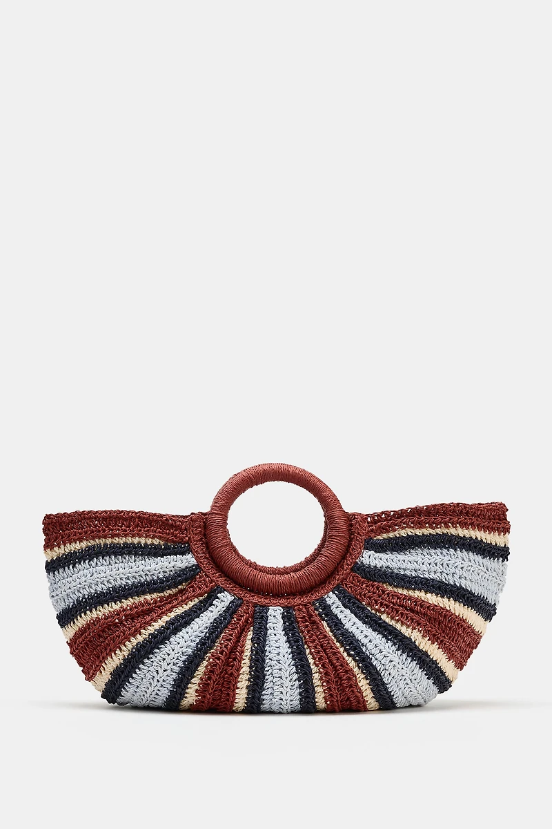 WOVEN EFFECT HANDBAG