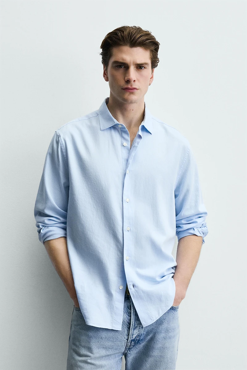 STRUCTURED TWILL SHIRT