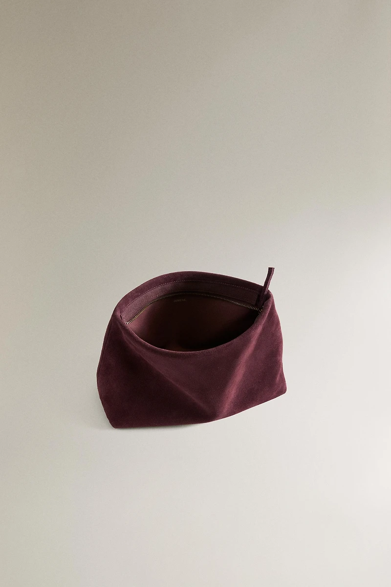 TROUSSE DE TOILETTE CUIR DAIM