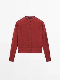 100% linen long sleeve cardigan