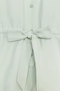 ZW COLLECTION BELTED SHIRT JUMPSUIT