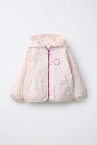 WATER REPELLENT LIGHTWEIGHT FLORAL RAINCOAT