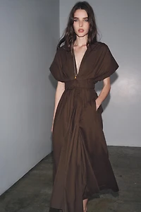 ZW COLLECTION PLEATED MIDI DRESS