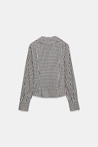 PLAID PETER PAN COLLAR SHIRT