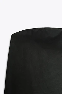 STRAPLESS SATIN EFFECT TOP