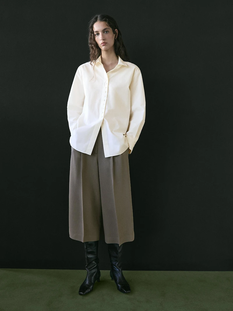 Chemisier boutons fantaisie 100 % coton