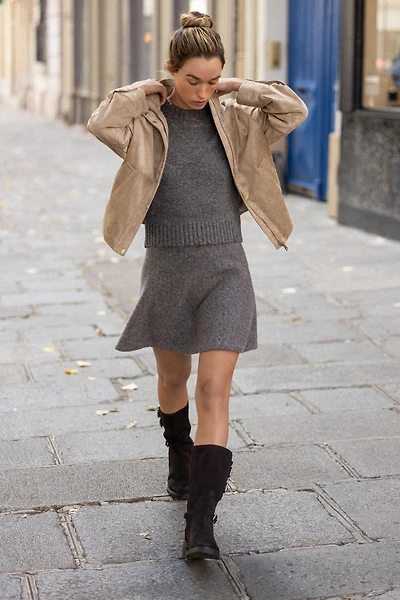 FAUX SUEDE JACKET
