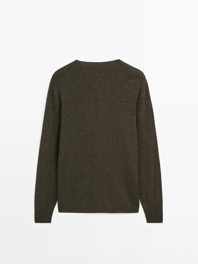 Pull en maille de laine mélangée sans coutures
