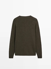 Pull en maille de laine mélangée sans coutures