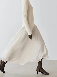 Knit dress with matching detail