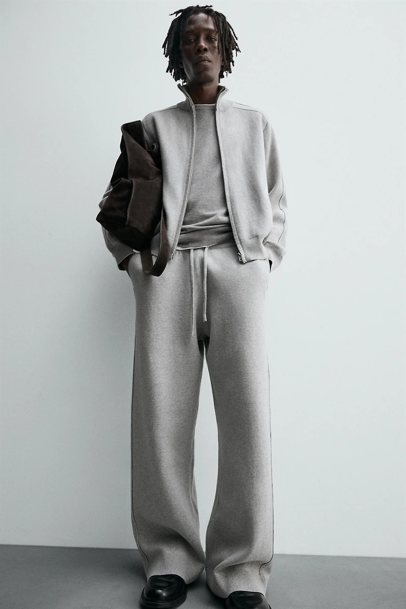 KNIT WIDE FIT PANTS