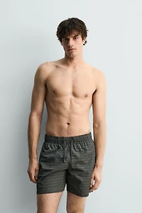 MAILLOT DE BAIN LONG À IMPRIMÉ GÉOMÉTRIQUE