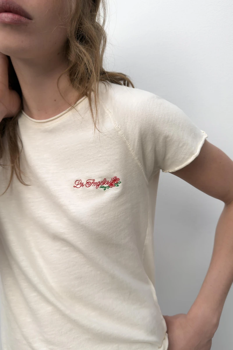 TEXT RAGLAN SLEEVE T-SHIRT