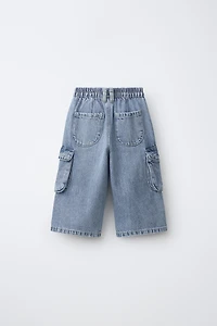 CARGO BALLOON JEANS WITH LABEL