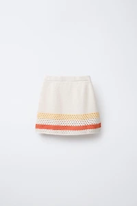 STRIPED KNIT SKIRT