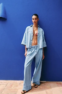 JEAN Z1975 À JAMBES LARGES TAILLE HAUTE PINCES