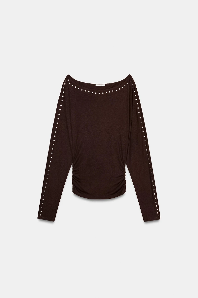 LONG SLEEVE T-SHIRT WITH STUDS