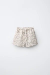 ANIMAL PRINT DENIM SHORTS