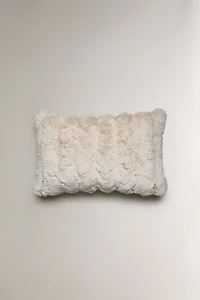 FAUX FUR THROW PILLOW COVER
