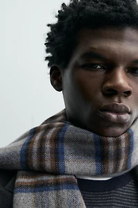 ÉCHARPE DOUBLE FACE À CARREAUX