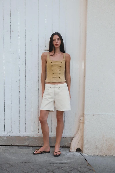 BUTTONED CORSET TOP