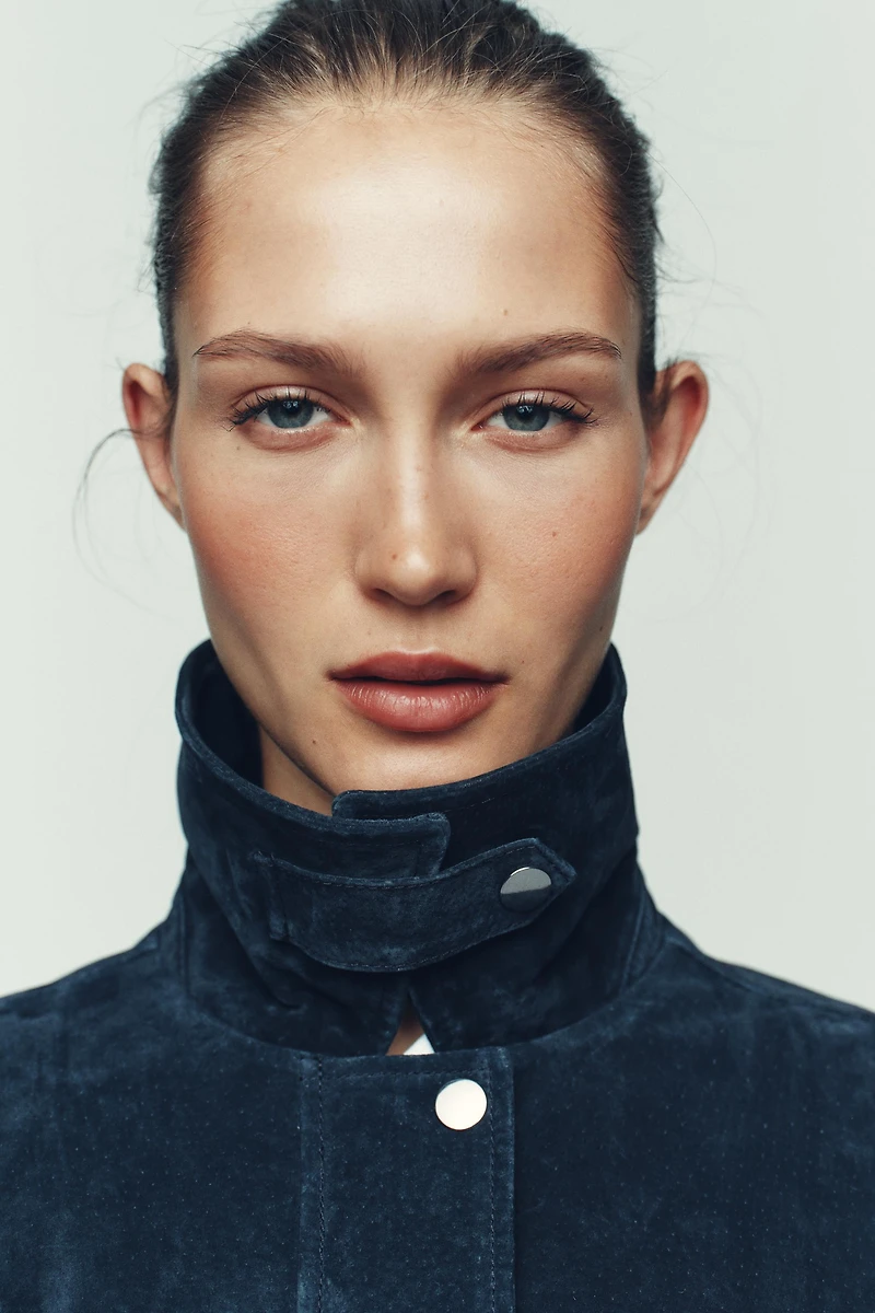 100% LEATHER BOMBER JACKET