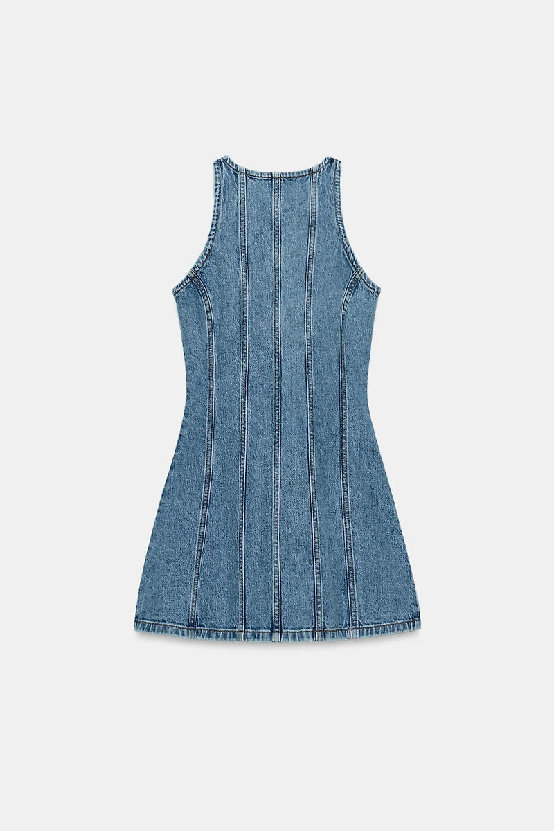 Z1975 MINI SEAMED DENIM DRESS