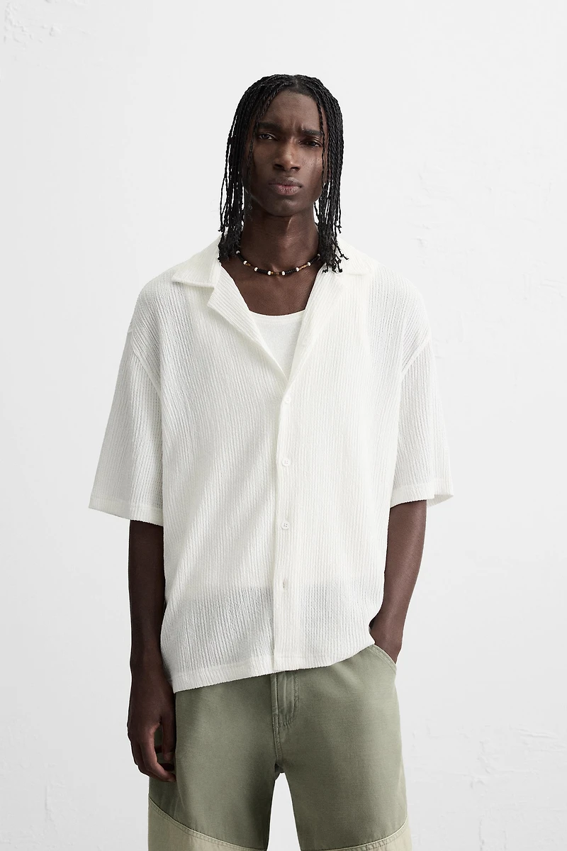 CHEMISE STRUCTURÉE EFFET FROISSÉ