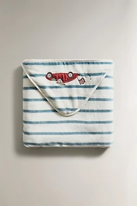 CHILDREN'S RACING DOG HOODED BATH TOWEL