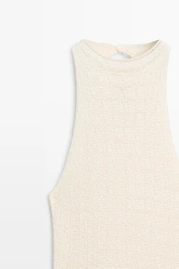 Combined halter midi dress