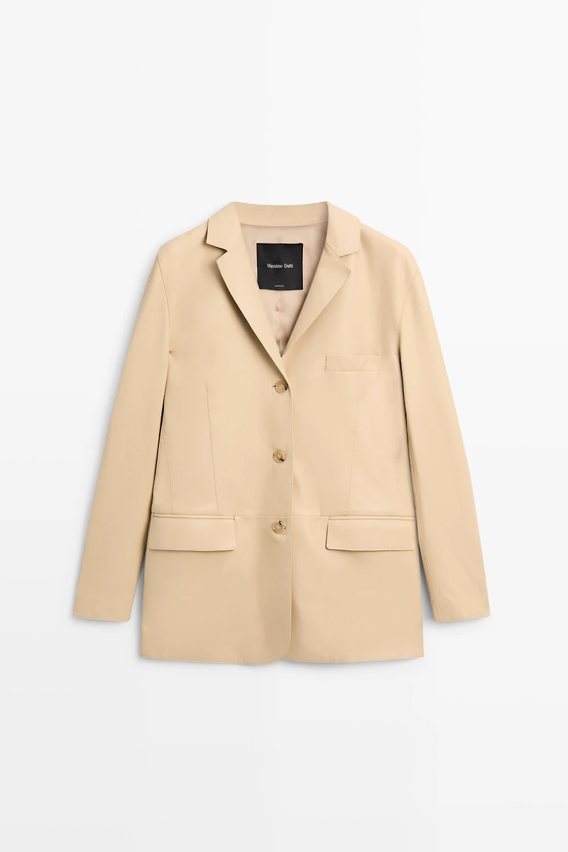 Nappa leather blazer