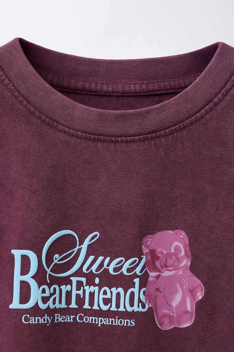 RAISED TEXT T-SHIRT
