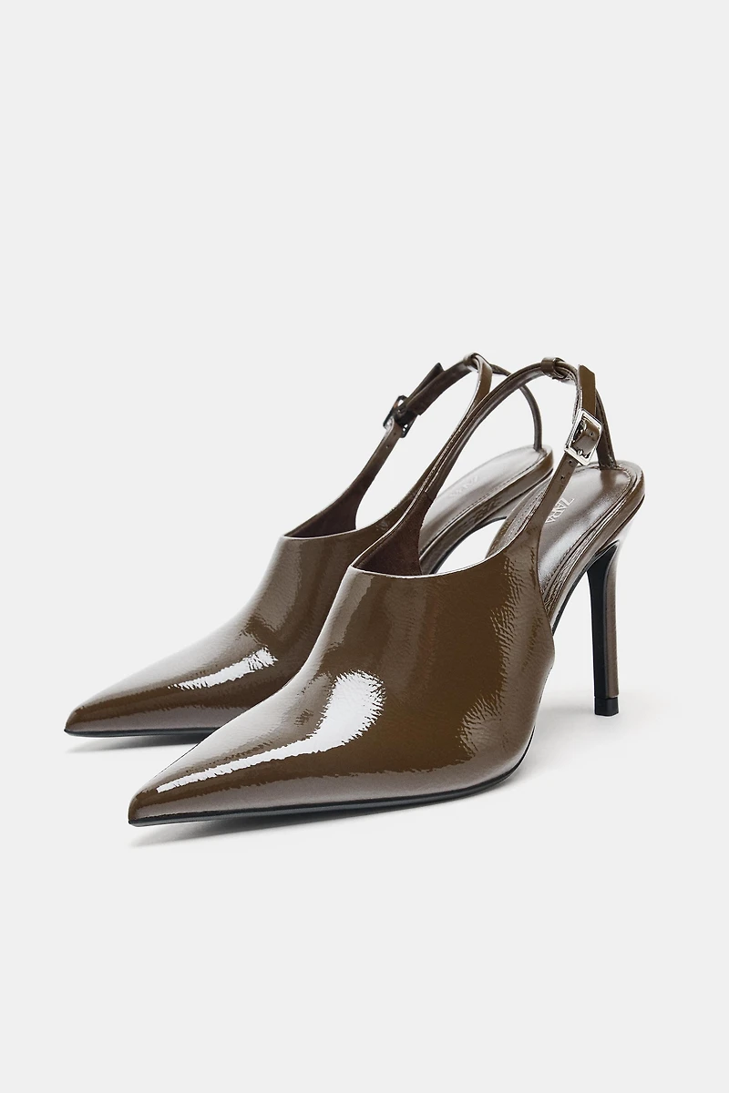RAISED VAMP SLINGBACK HEELS