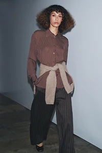 ZW COLLECTION LIMITED EDITION STRIPED SILK SHIRT