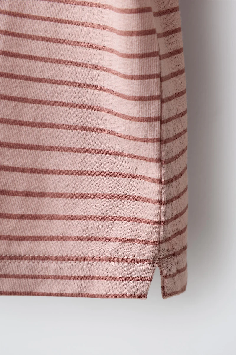 STRIPED PRINT T-SHIRT