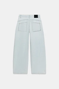 ZW COLLECTION LOOSE BARREL MID-RISE JEANS