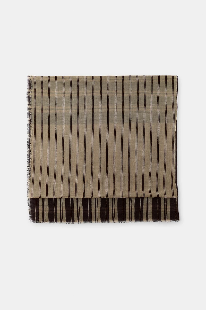 FOULARD À IMPRIMÉ RAYURES