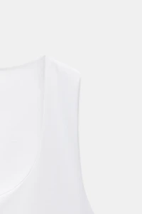 T-SHIRT EN POLYAMIDE À BRETELLES LARGES