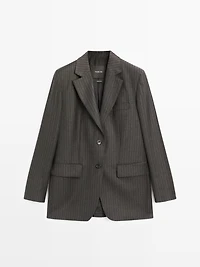 100% wool pinstripe blazer