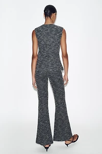 TEXTURED FLARE PANTS