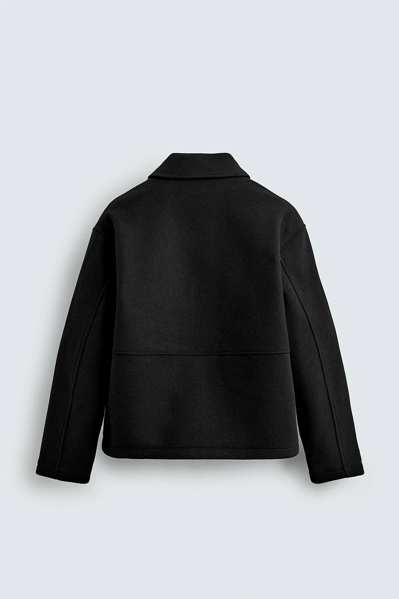ZIPPERED TEXTURED JACKET