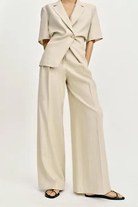 WIDE LEG LINEN PANTS
