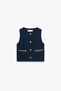 GILET LISERÉ FANTAISIE
