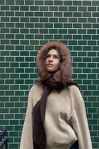 CAPUCHE ÉCHARPE EFFET FOURRURE