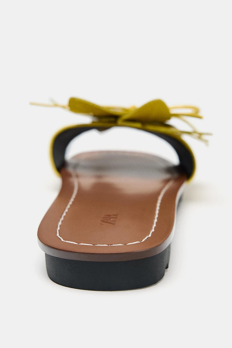 LEATHER FLORAL SANDALS